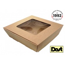 Krabička s okienkom IHLAN 30x30x10cm - hnedá, dvojdielna
