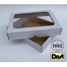 Krabička s okienkom 25x20x5cm - biela, dvojdielna