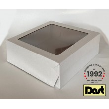 Krabička s okienkom 28x28x10cm - biela