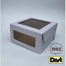 Krabička s okienkom 18x18x10cm - biela