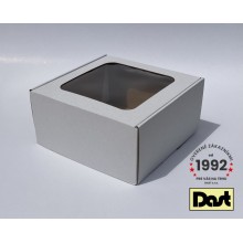 Krabička s okienkom 22x22x11cm - biela