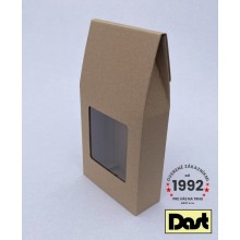 Krabička s okienkom 12x4,5x23cm - hnedá
