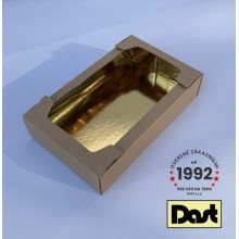 Prepravka jednodielna 23,5x14,5x5cm - zlatá