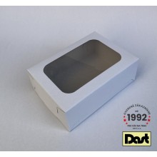Krabička s okienkom 20x14x7cm - biela dvojdielna