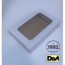 Krabička s okienkom 30x20x7cm - biela, dvojdielna