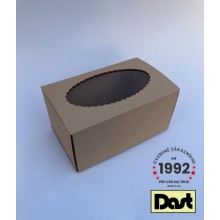 Krabička s okienkom 19,5x12,5x9,5cm - hnedá ELIPSA