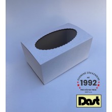 Krabička s okienkom 19,5x12,5x9,5cm - biela ELIPSA