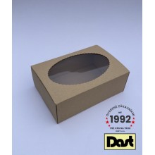 Krabička s okienkom 25,5x18,5x9cm - hnedá ELIPSA