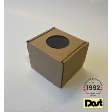 Krabička s okienkom 8x8x7cm - hnedá, KRUH