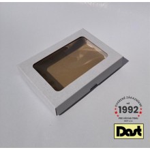 Krabička s okienkom 20x15x3,5cm - biela, dvojdielna