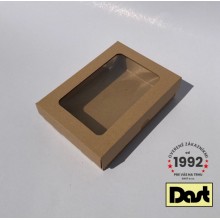 Krabička s okienkom 20x15x5cm - hnedá,dvojdielna