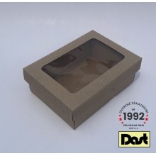 Krabička s okienkom VLNKA 20x15x7 - hnedá, dvojdielna