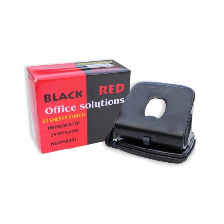 Kancelárska dierovačka BLACK-RED na 25 listov