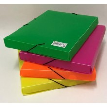 Box na spisy PP s gumičkou NEON 33x25-3cm