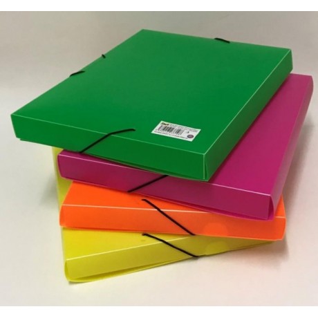 Box na spisy PP s gumičkou NEON 33x25-3cm