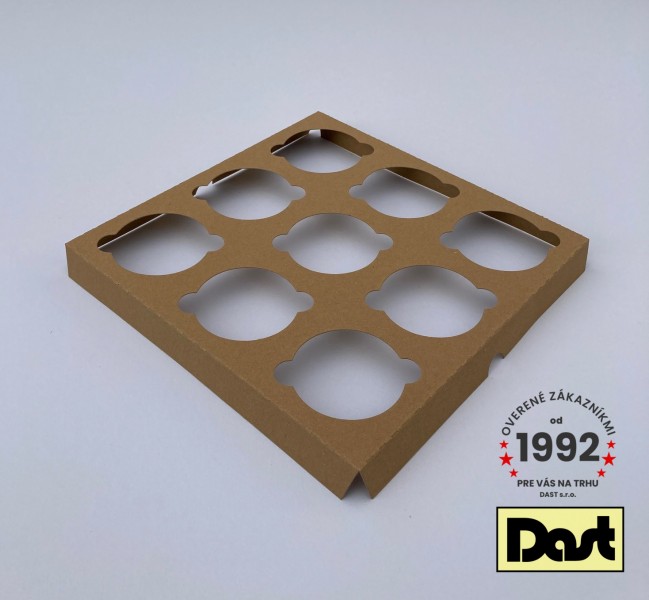 Vložka na CUPCAKE 25x25/9ks - hnedá