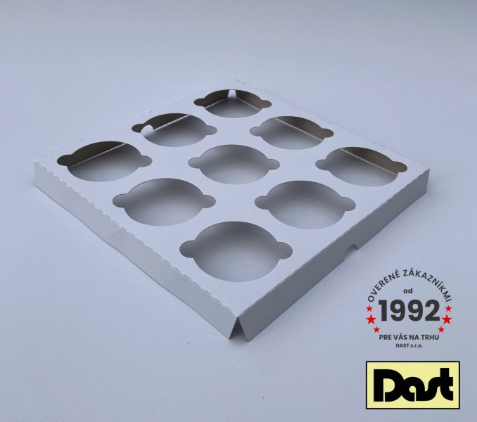 Vložka na CUPCAKE 25x25/9ks - biela