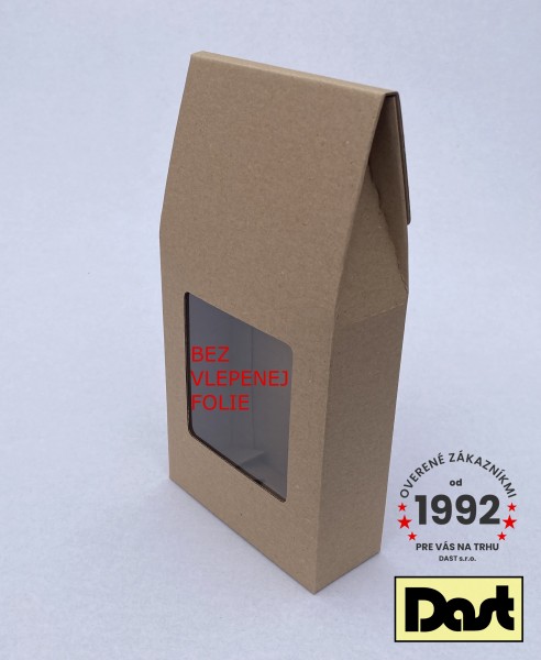 Krabička s otvorom 12x4,5x23cm - hnedá