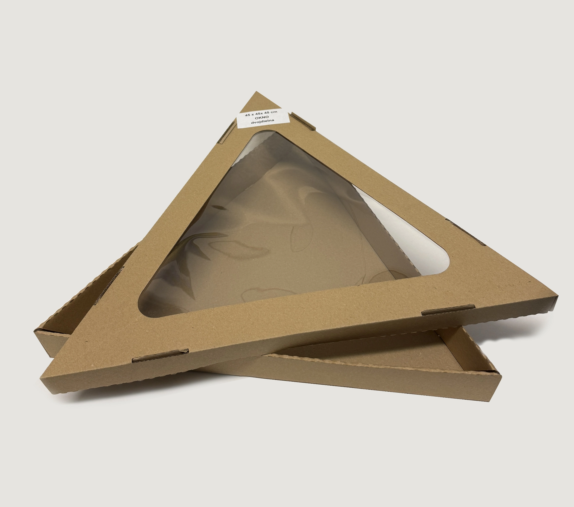 Krabička s okienkom 45x45x45-5cm hnedá dvojdielna Krabička s okienkom 45x45x45-5cm hnedá dvojdielna