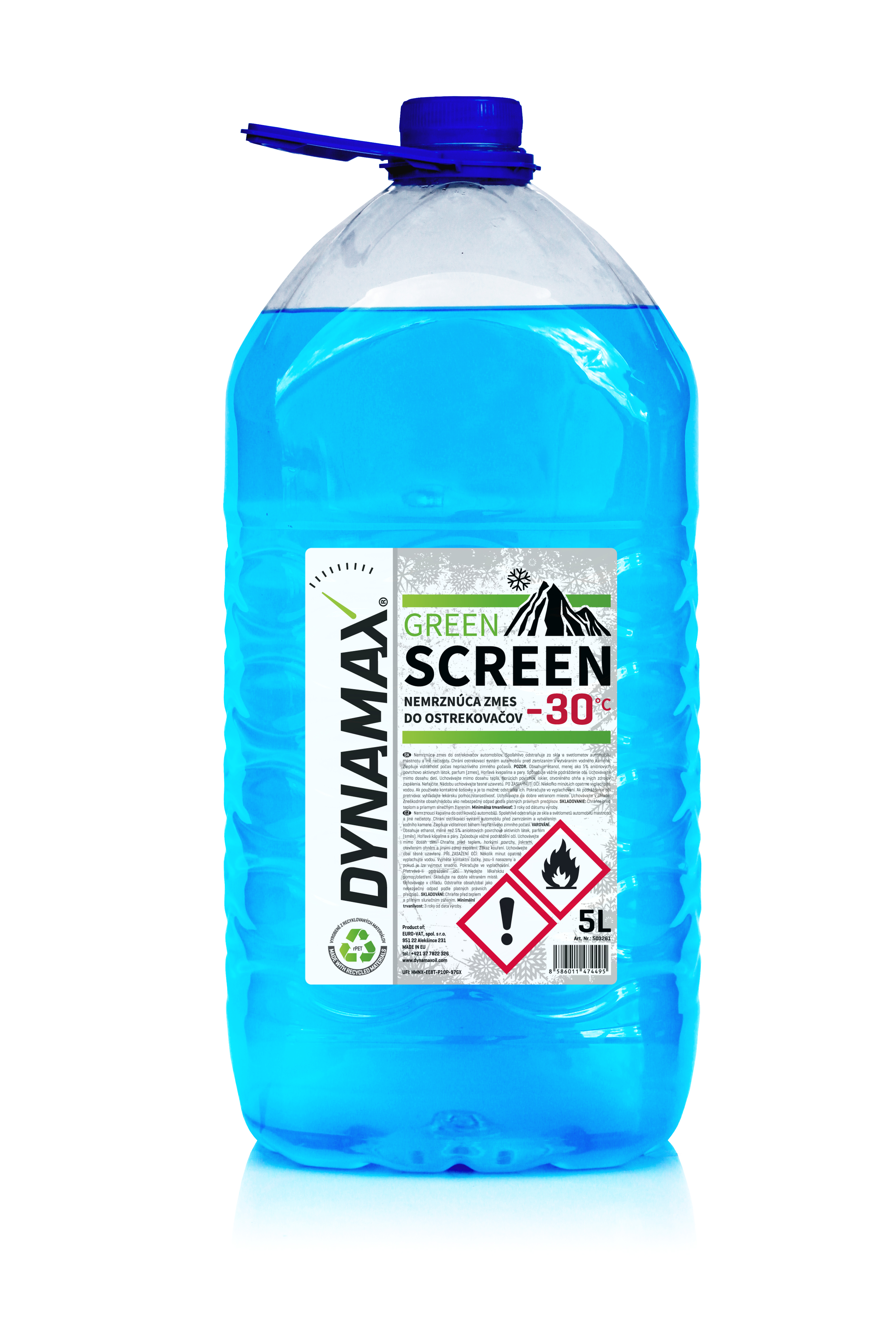 Zimná zmes do ostrekovačov -30 5L DYNAMAX SCREENWASH