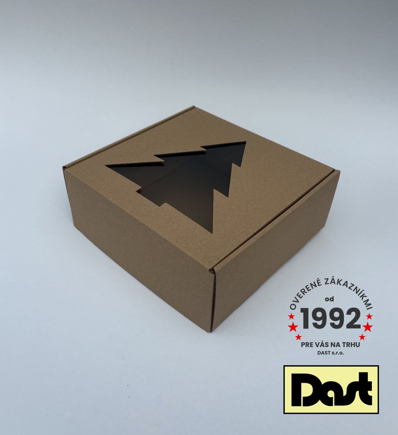 Krabička s okienkom 20x20x8cm STROMČEK - HNEDÁ Krabička s okienkom 20x20x8cm STROMČEK - HNEDÁ