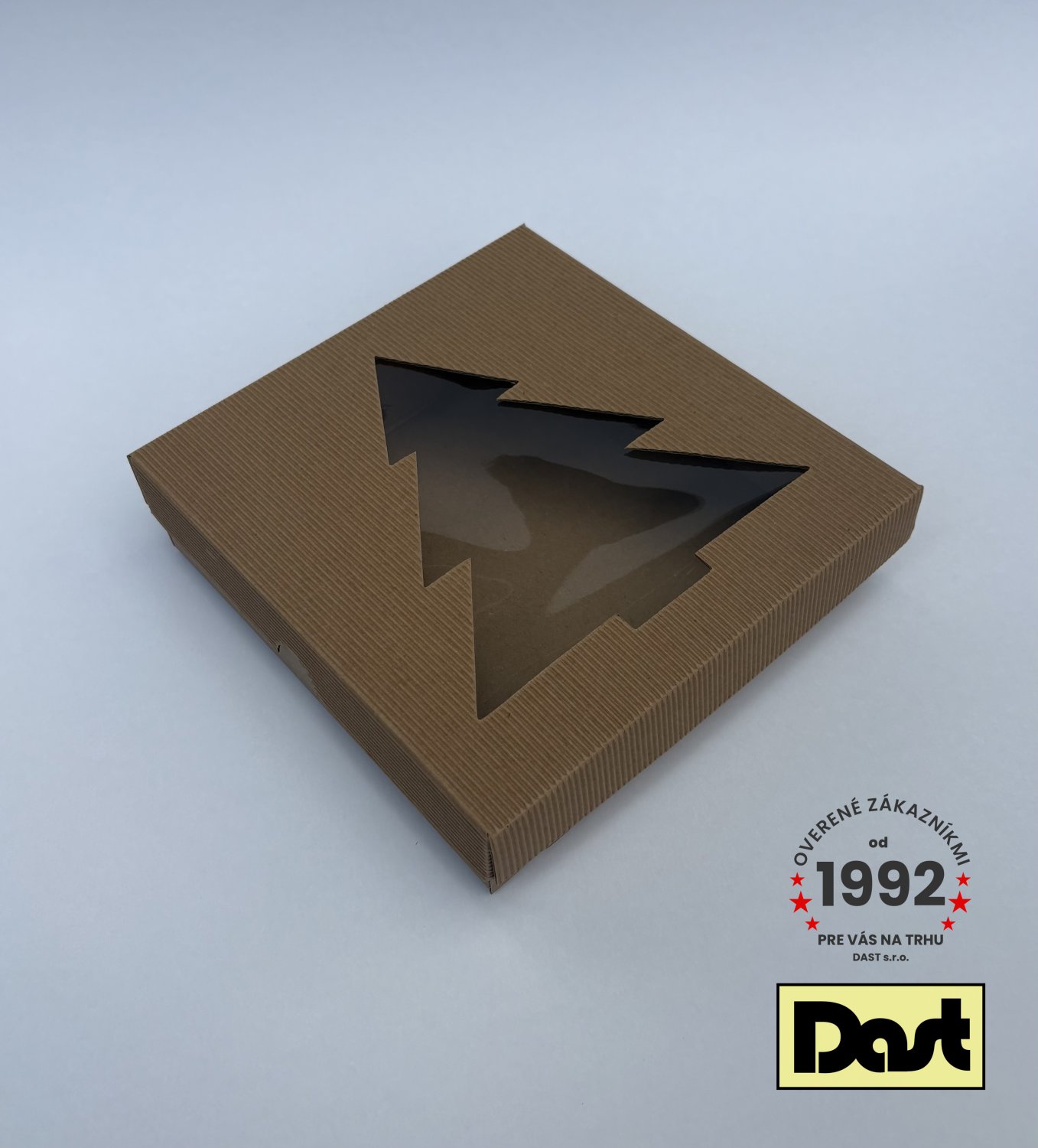 Krabička s okienkom VLNKA 20x20x5cm STROMČEK Krabička s okienkom VLNKA 20x20x5cm STROMČEK