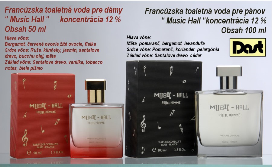 Toaletná voda MUSIC HALL 100 ml pre pánov