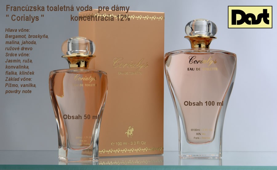 Toaletná voda CORIALYS 100 ml pre dámy