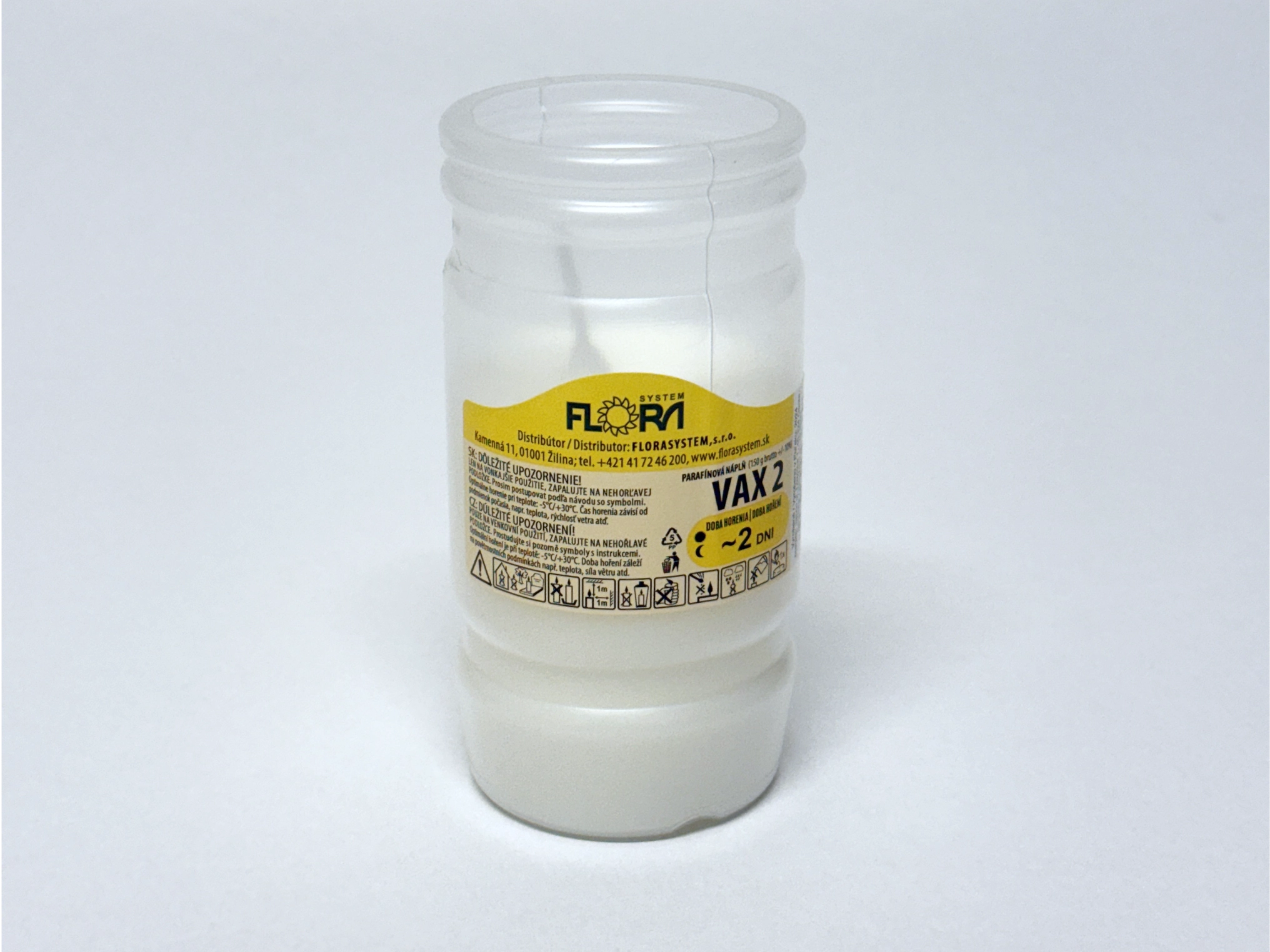 Náhrobná sviečka - parafínová náplň VAX2, 150gr. Náhrobná sviečka - parafínová náplň VAX2, 150gr.