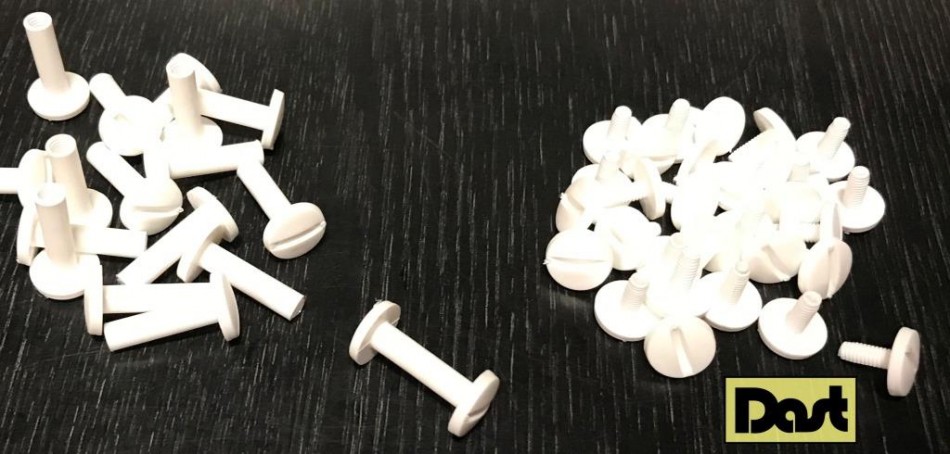 Spojovacie skrutky na vzorky, spisy priemer 5 mm, dlžka 2 cm