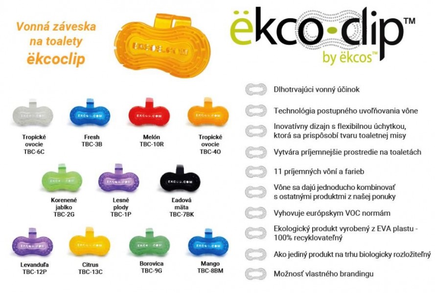 Záveska na toalety ËKCOCLIP 32,5 gram
