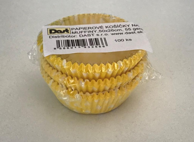 Papierové košičky na MUFFINY 50x26mm / 100 ks Farebné