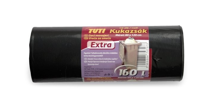 Vrecia na odpadky, 160L/10ks, TUTI